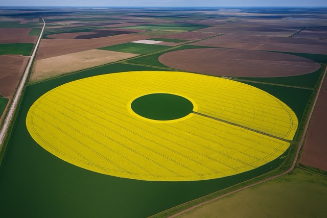 Vibrant Canola Field in Afternoon Light