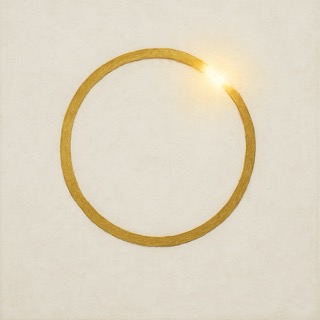 Golden Circle with Radiating Light