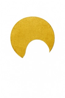 Golden Halo on White Background