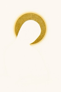 Golden Halo Over Silent Figure