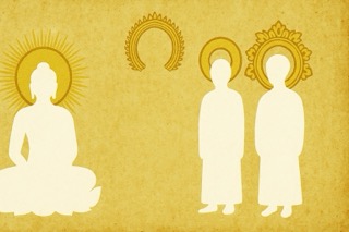 Sacred Silhouettes on Parchment Backdrop